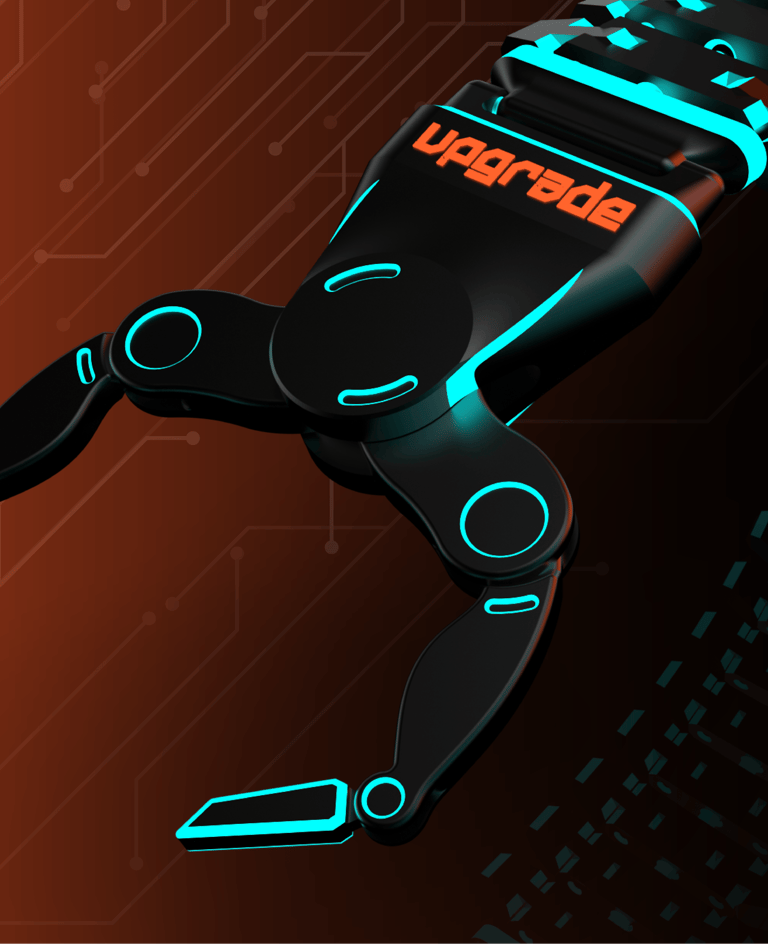 Concept render of a universal prosthetic designed as a sleek assistive arm with futuristic aesthetic