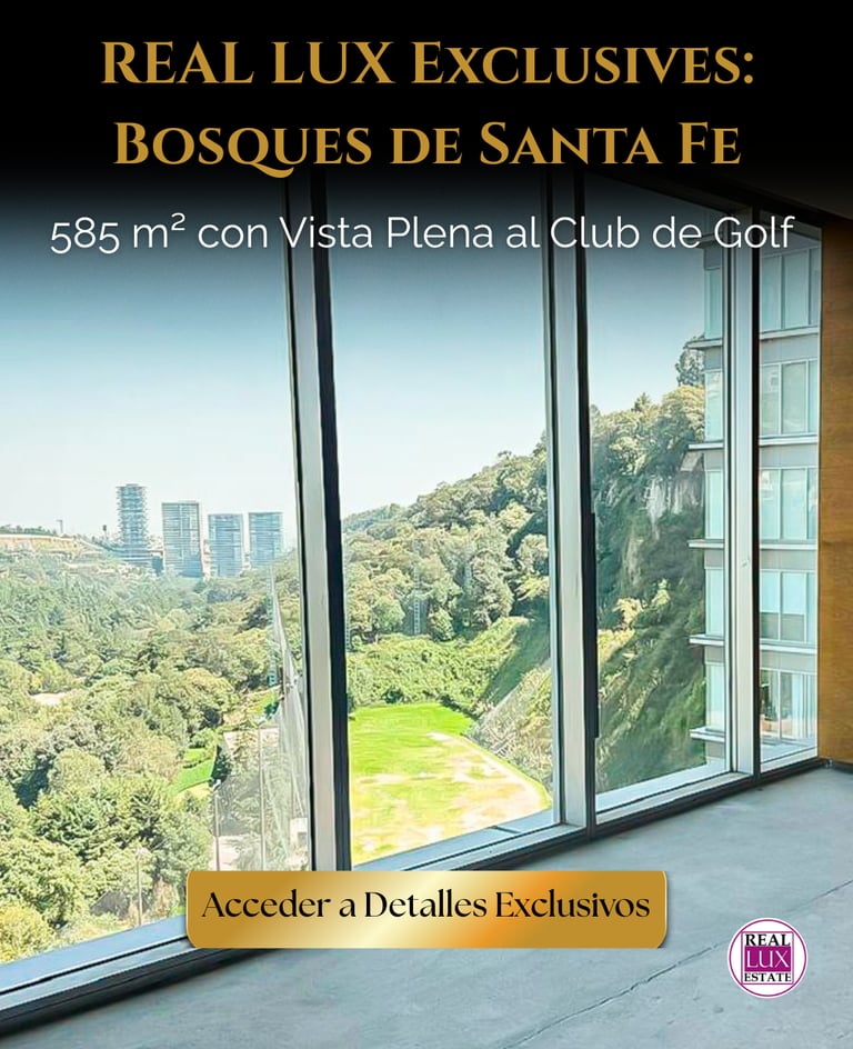 Departamento en venta en Bosques de Santa Fe con vista al campo de golf