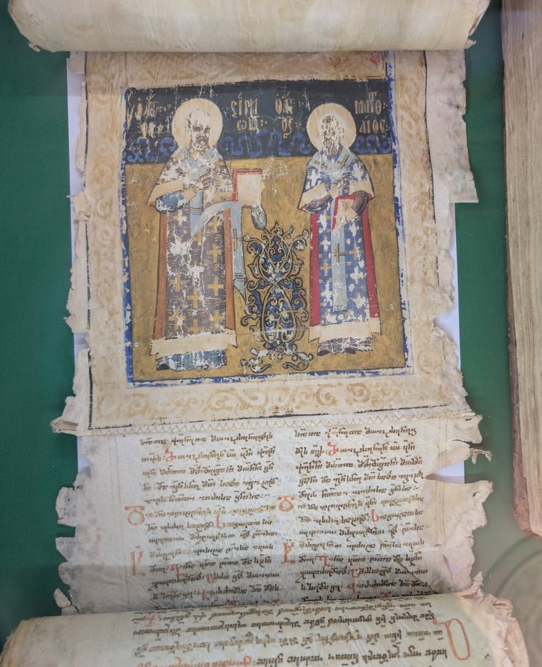 medieval manuscript from Kutaisi State Historical Museum in Kutiaisi Georgia