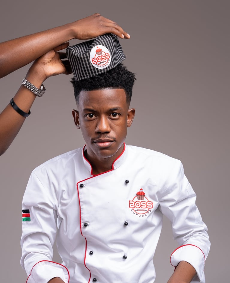 a man in a chef's hat with a chef hat on