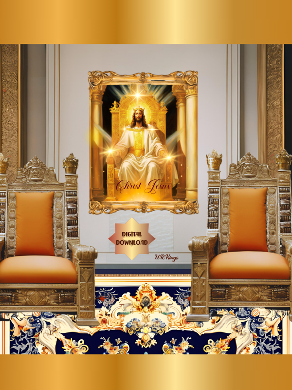 The mock up of an image of Christ Jesus, a digital download.