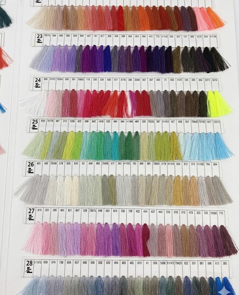 POLYESTER THREADS SHADE CARD IN INDIA THREAD SPUN THREADS INDIA THREAD INDIA 