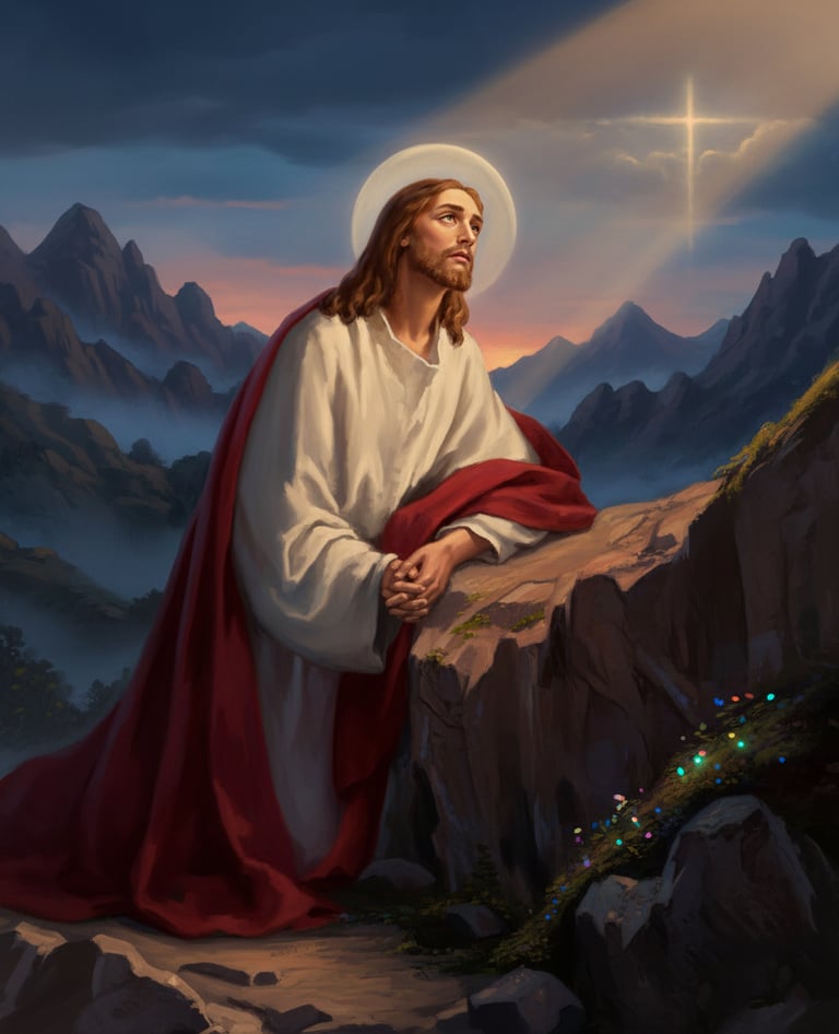 Jesús en el huerto de los olivos, imagen en la Página de voces de amor y vida