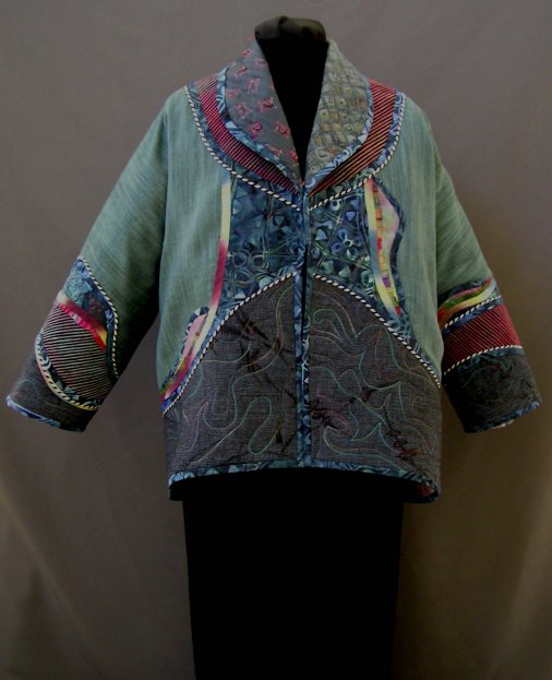 Sargasso Sea by Lu Peters. Wearable art jacket.