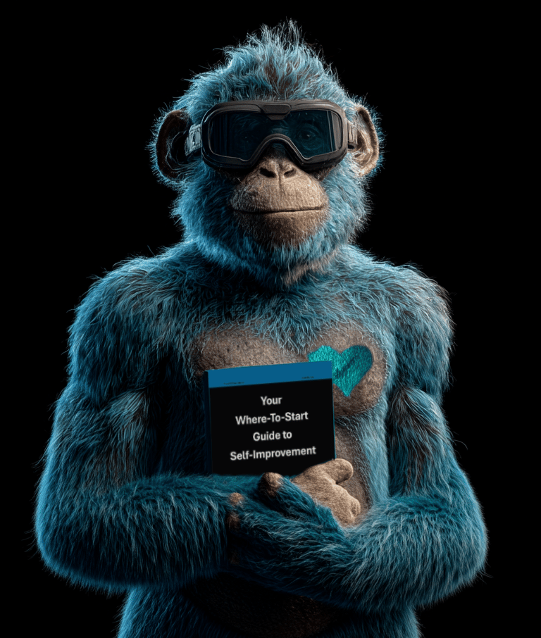 a monkey monkey dressed in a blue costume