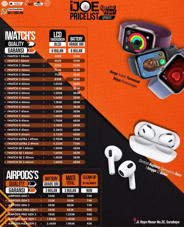 ijoe pricelist iwatch airpods
