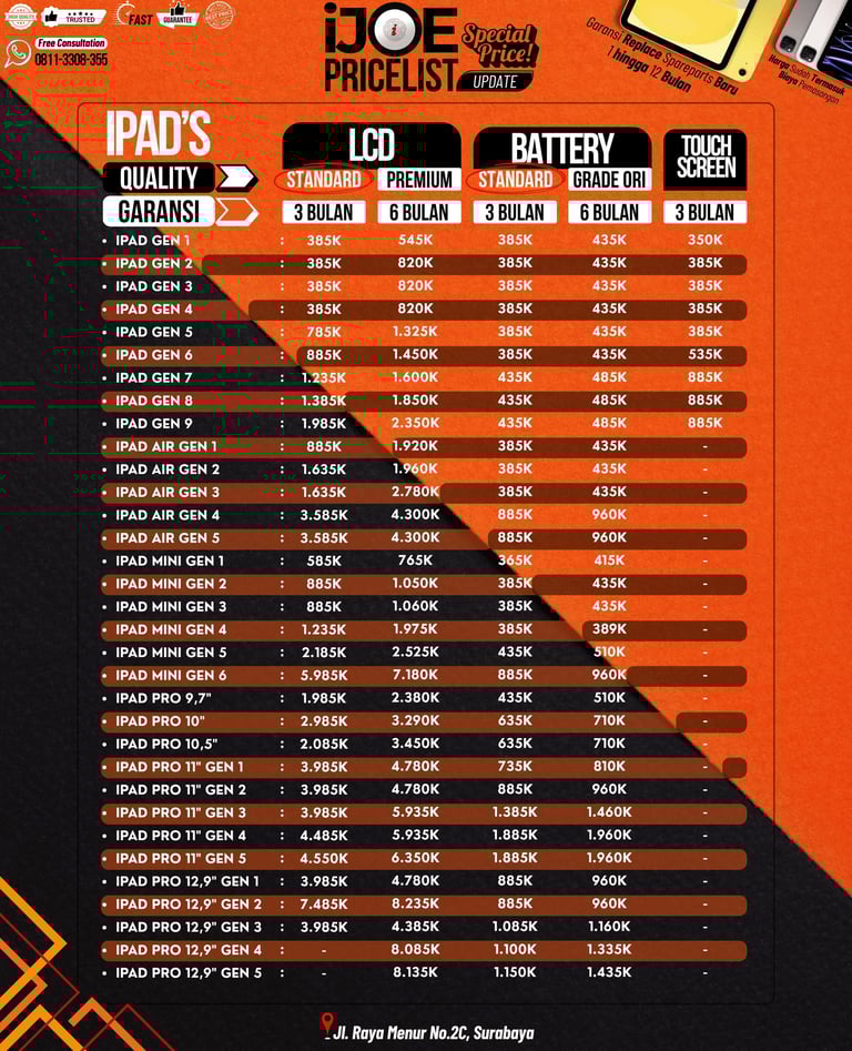 ijoe pricelist ipad