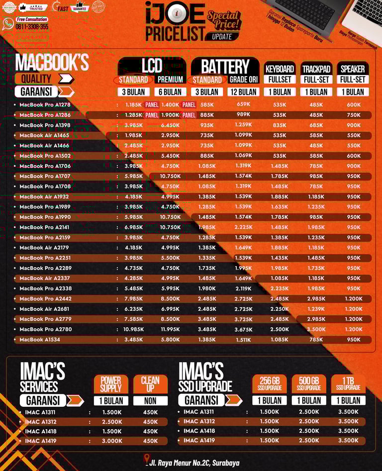 ijoe pricelist macbook