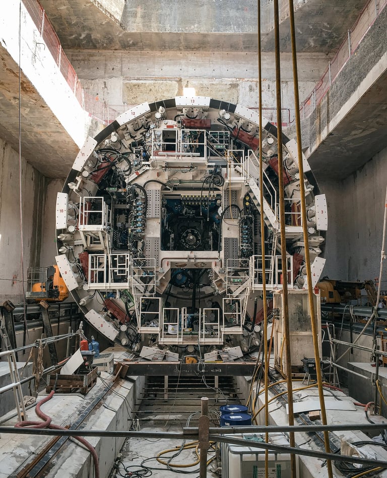 Photo suivi chantier machine Ile de France