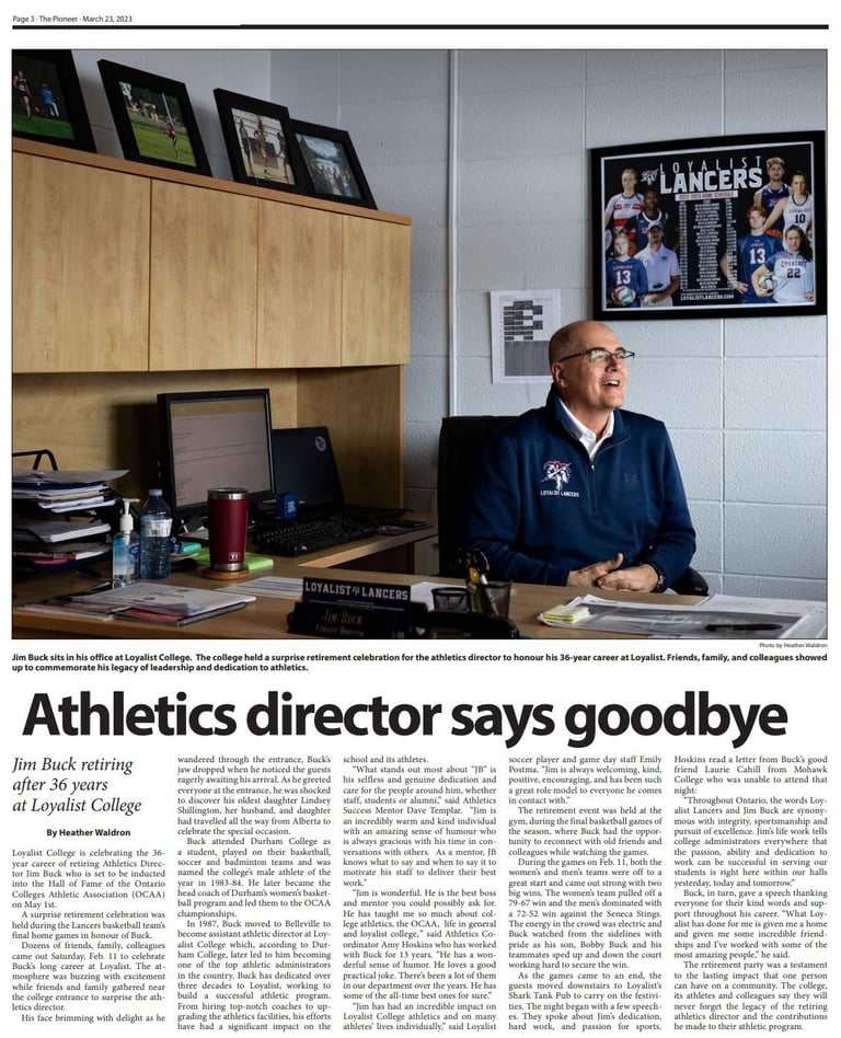 Athletics director says goodbye