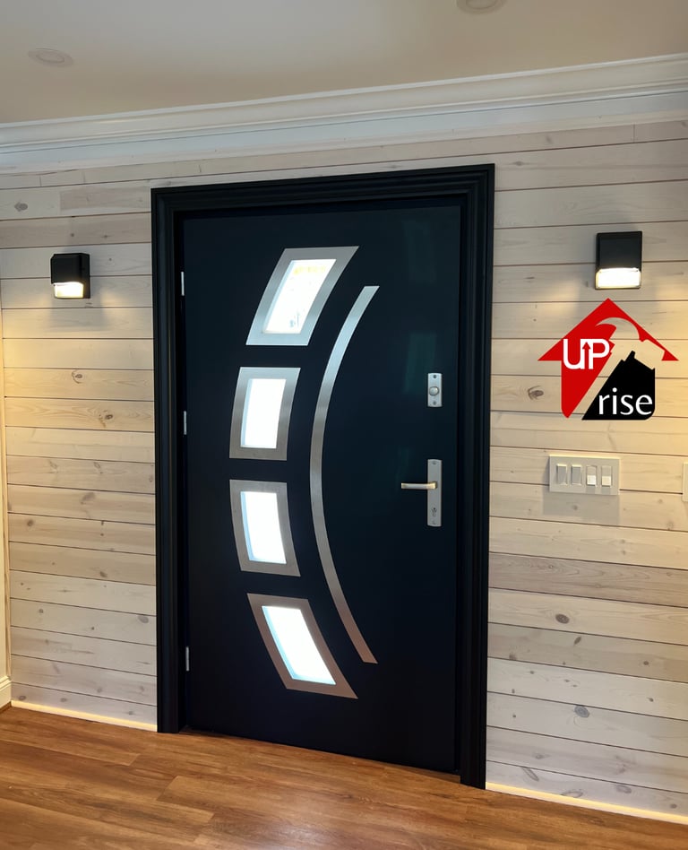 Front entry door replacement in Charlotte NC by Uprise Renovation