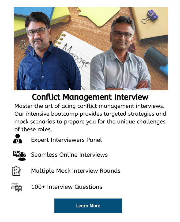 conflict management interview bootcamp