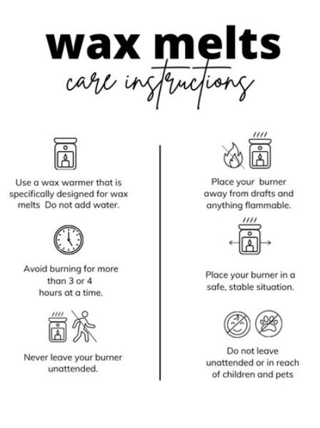 Wax Melt Safety Instuctions