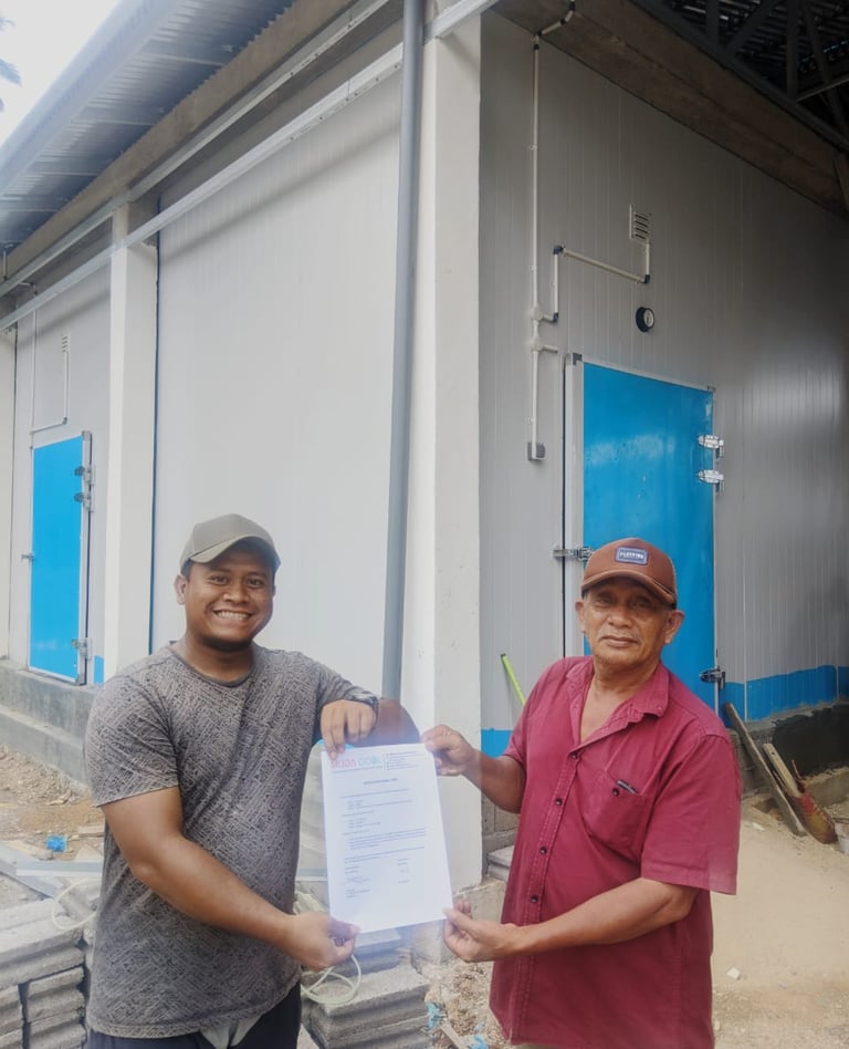 Proyek Cold Storage Freezer Bp Haji Amir Banggai Laut by CV MUDACOOL INDONESIA
