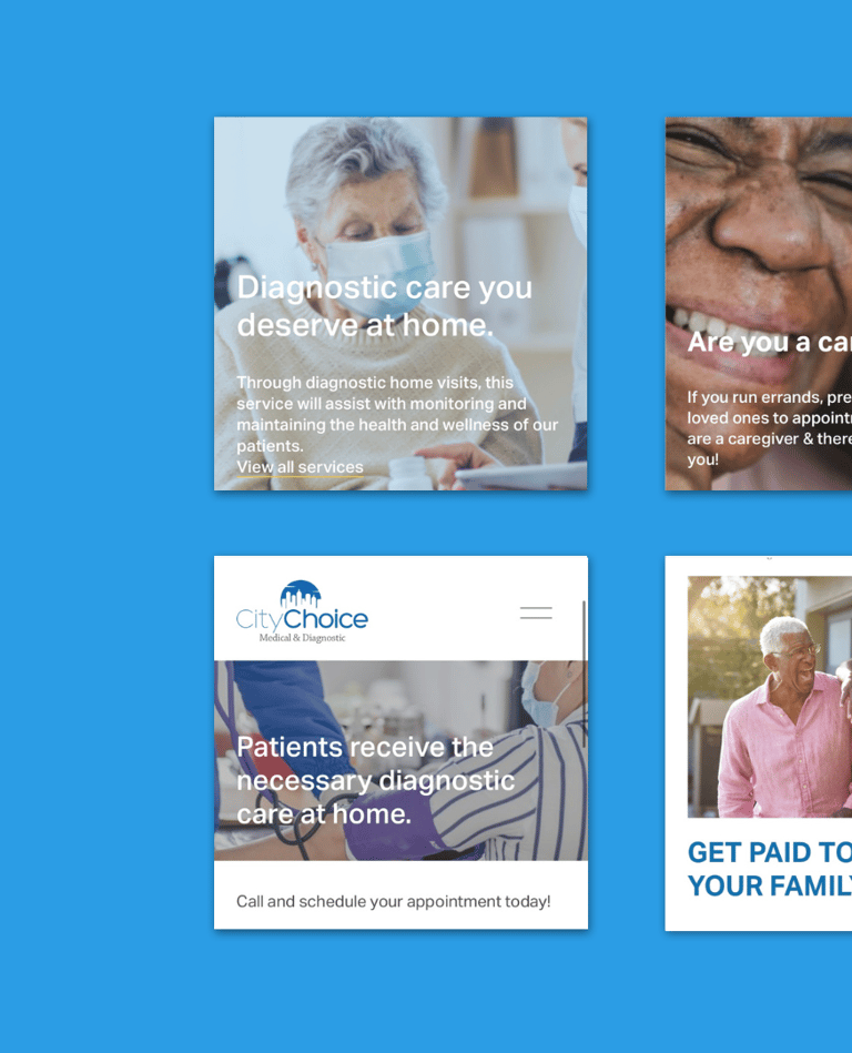 responsive mobile mock for website mobile design service.