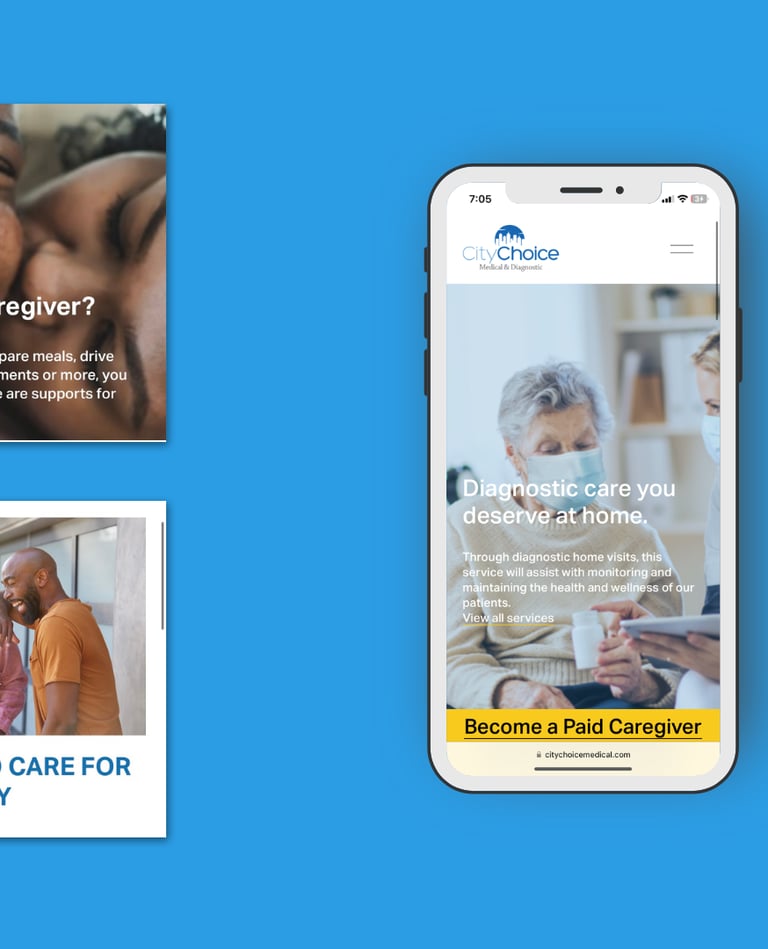 responsive mobile mock for website mobile design service.