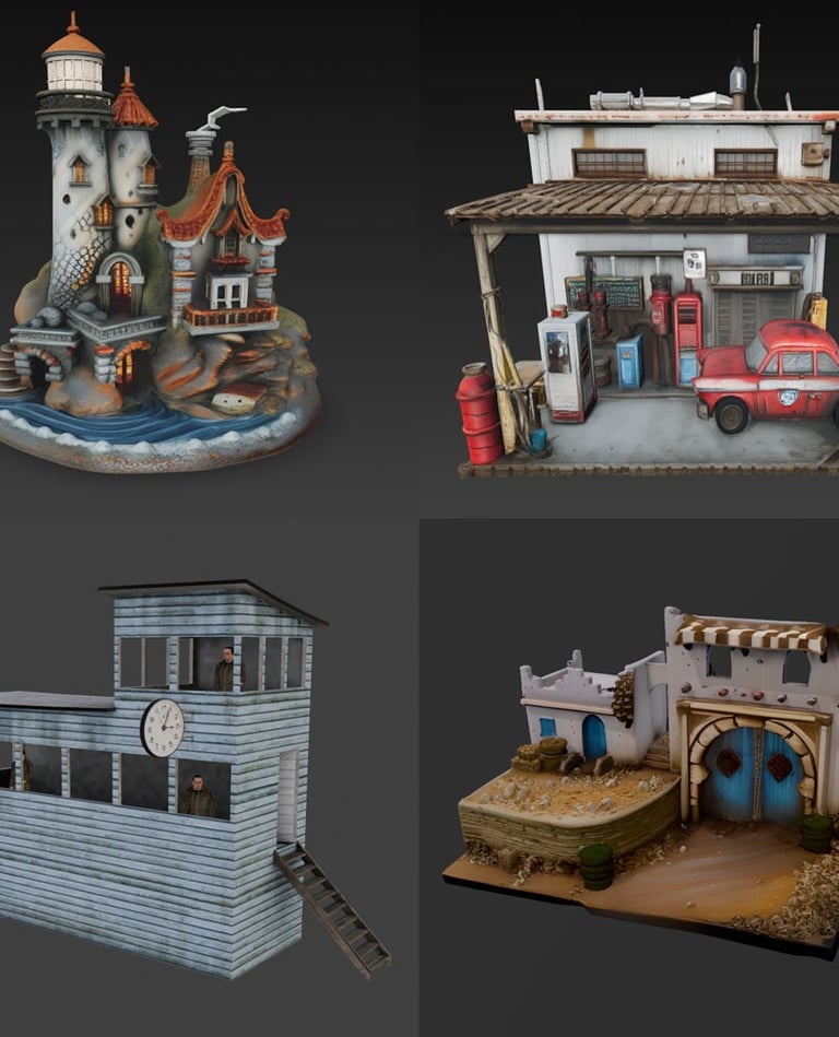 Coleccion y catalogo de Dioramas modelos 3d STL