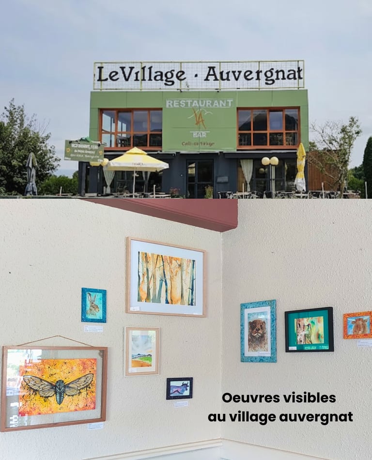 exposition aquarelle puy de Dôme Orcines Village auvergnat