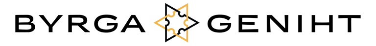 The Byrga Geniht logo, including a central six-pointed star made of the letters alpha and omega