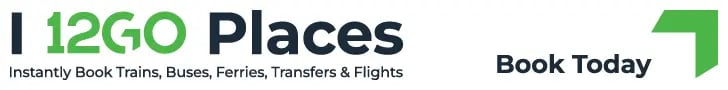 12GO Places travel booking logo for instantly booking trains, buses, ferries, and flights.