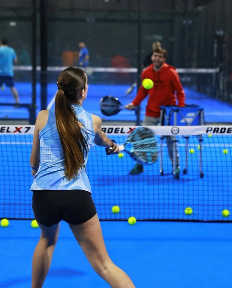 Private padel lesson at The Padel Training Camp with personalized attention