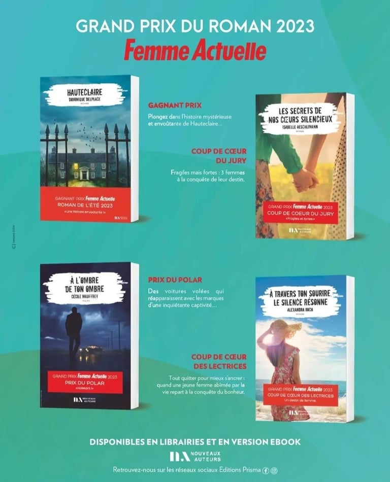 Lauréats du Grand Prix du Roman 2023 Femme Actuelle