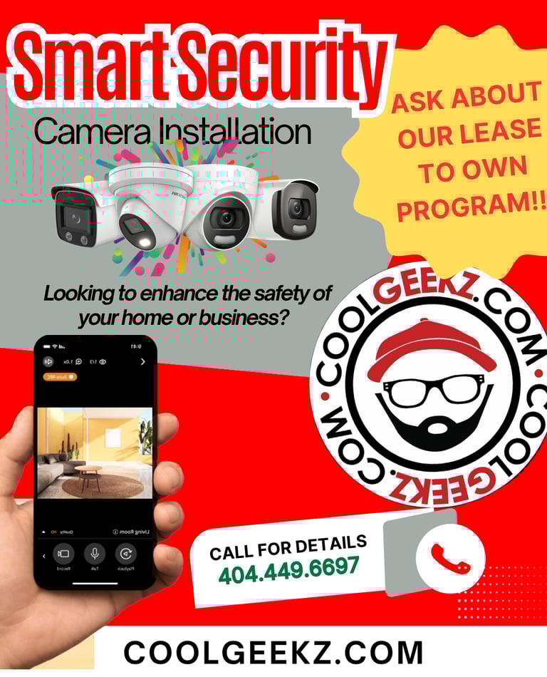 Cool Geekz security camera installation for home and business in Lawrenceville, Ga
