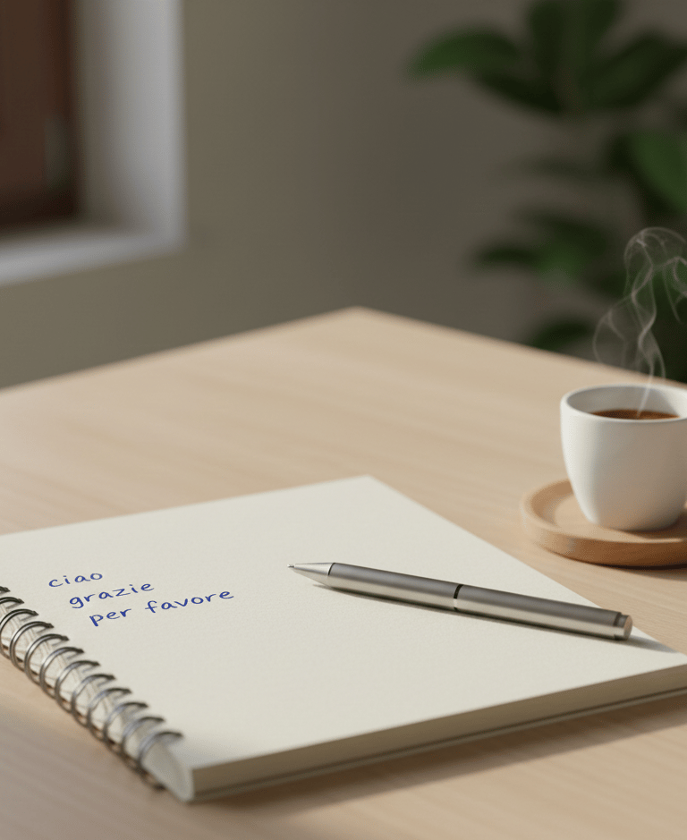 a cup of coffee and a notebook with a pen and a cup of coffee