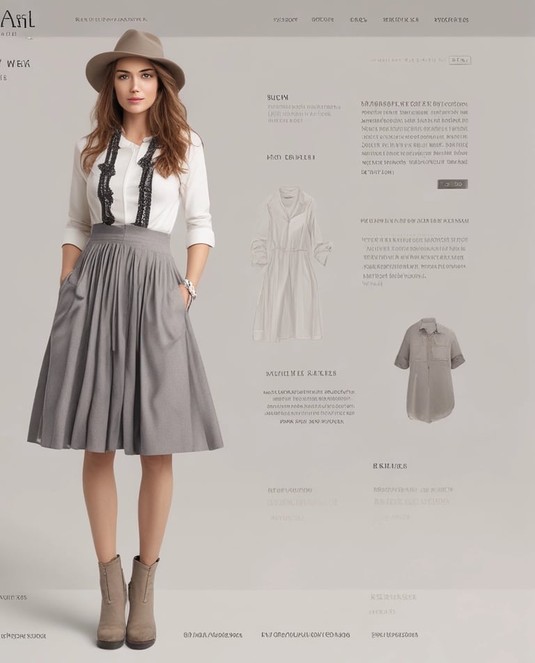 Elegant women's blouse in soft earth tones hanging on a simple rack.