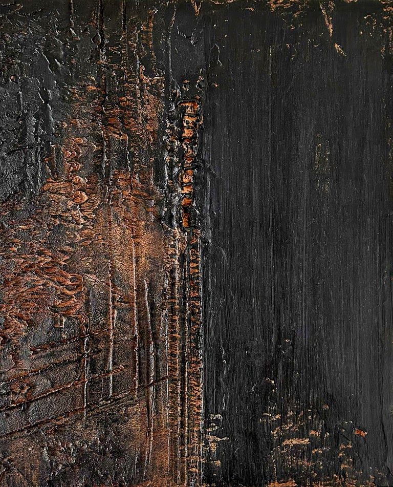 Mixed media. Abstract painting. Textured artwork. Laurence Moracchini Ditchling Sussex artist
