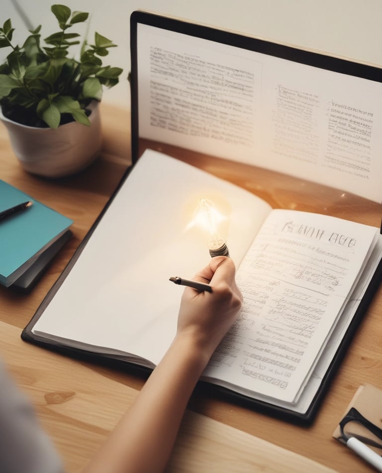 A sleek digital display showing various AI-generated prompt packs on a tablet screen.