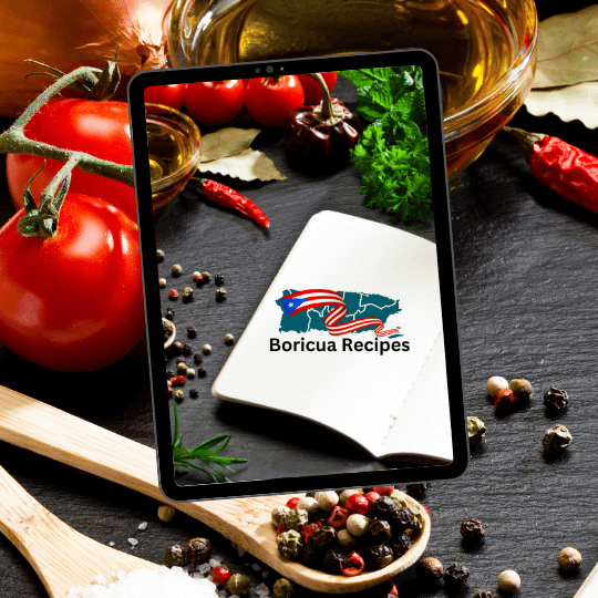 a tablet with a tablet displaying a digital recipe book