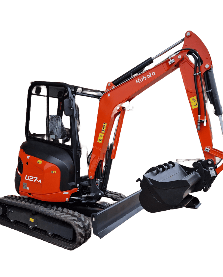 Kubota U27 minigraafmachine met hydraulische snelwissel, gereed voor diverse graafklussen