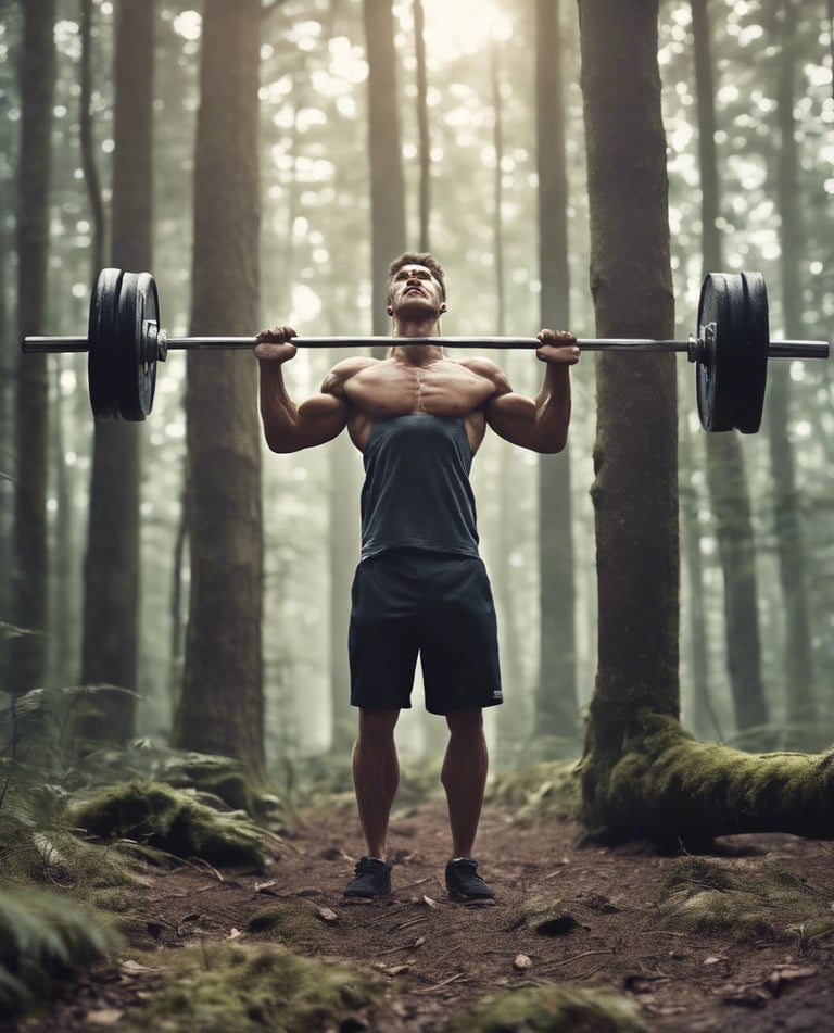 woman lifting barbell