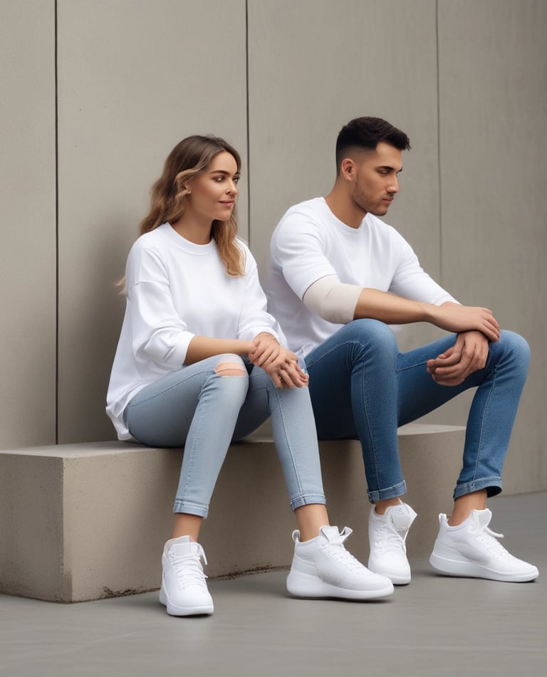 Close-up of stylish sneakers and elegant shoes arranged neatly on shelves.