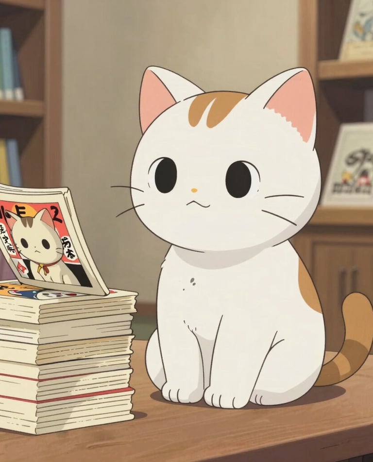 A vibrant comic panel showing Millie the samurai kitty poised under blooming cherry blossoms at sunset.