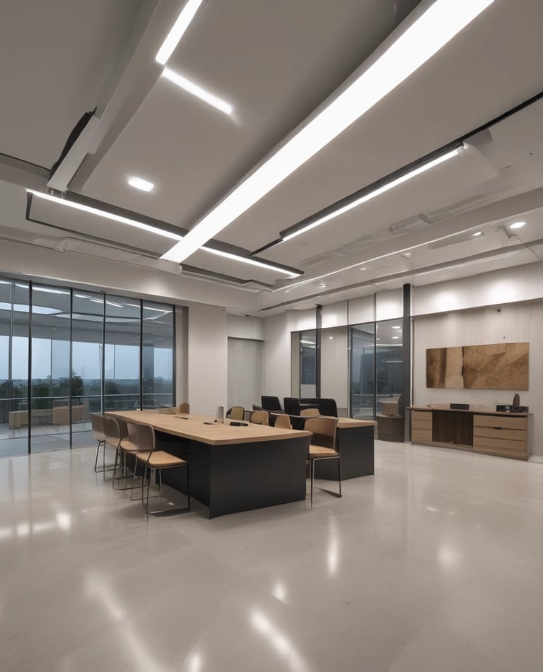 A vibrant collage showing a construction site, a sleek laptop with code on screen, and colorful t-shirts hanging on a rack.