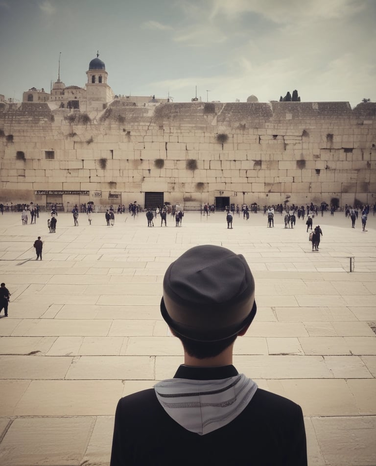 A close-up of a delicate gold Star of David necklace resting on a soft fabric background.