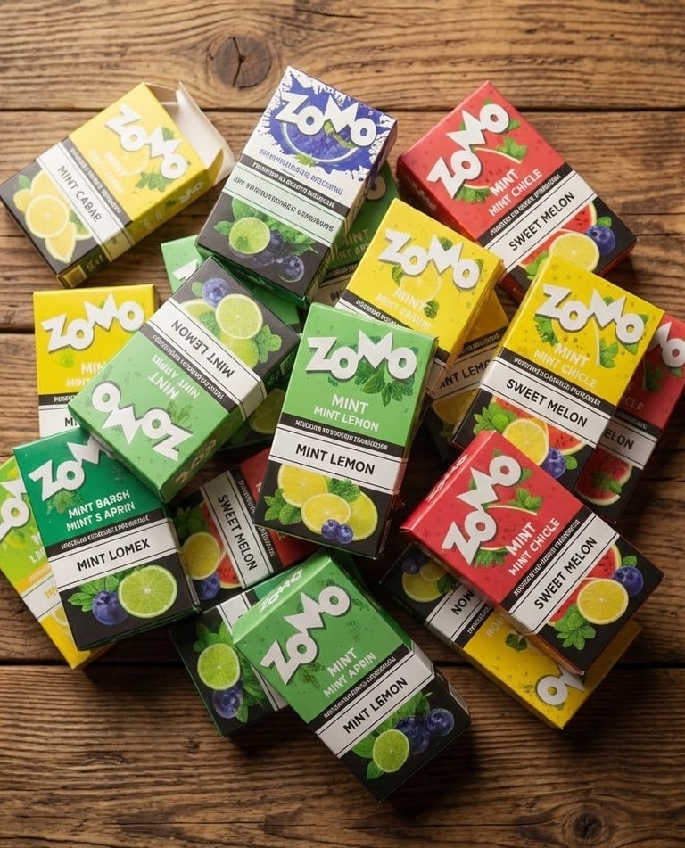 Tabacos para narguile apilados