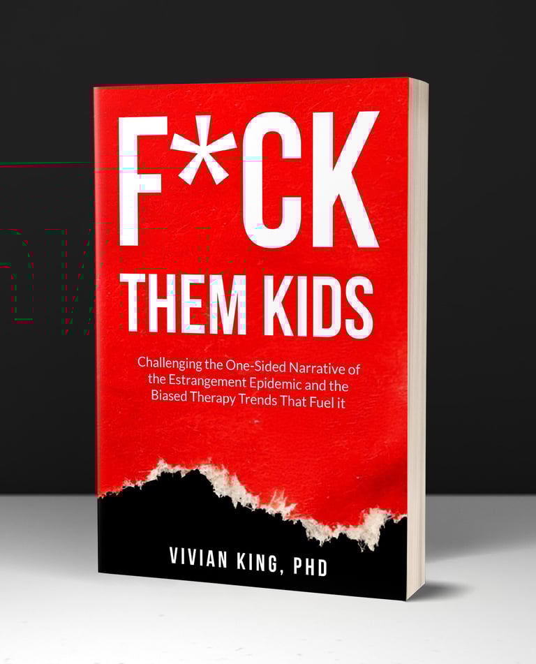 red 'f them kids' by vivian king's book cover 