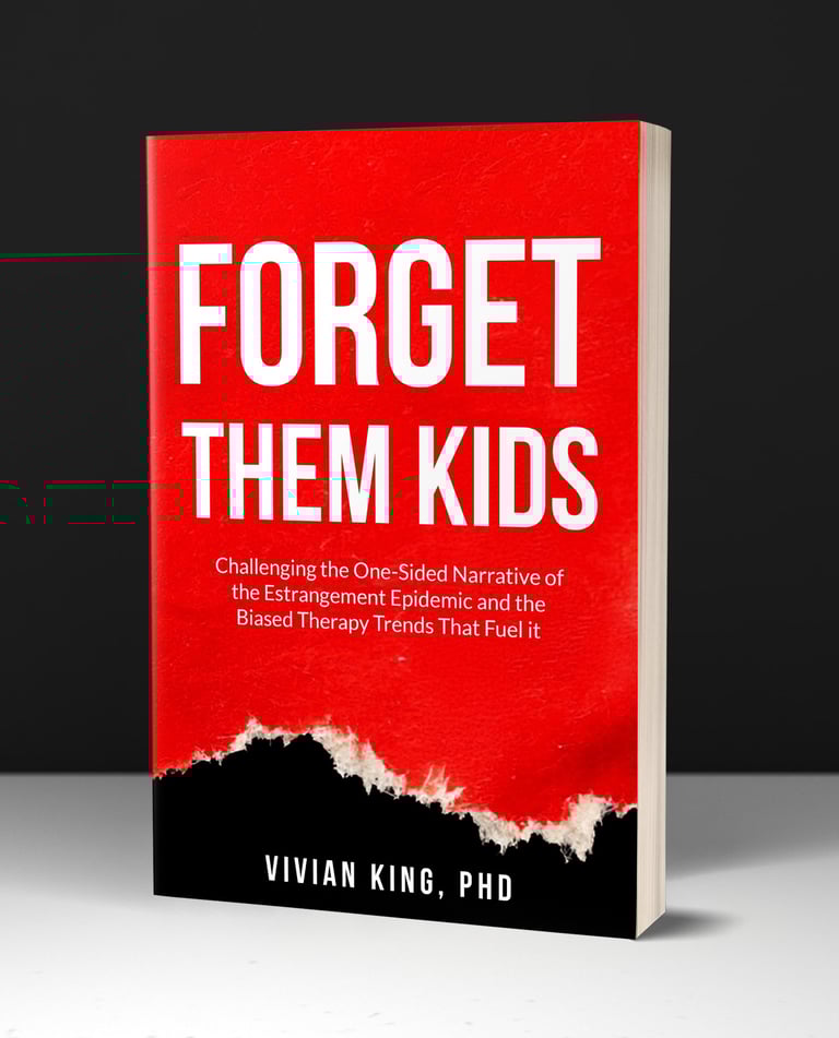 red 'forget them kids' by vivian king's book cover 