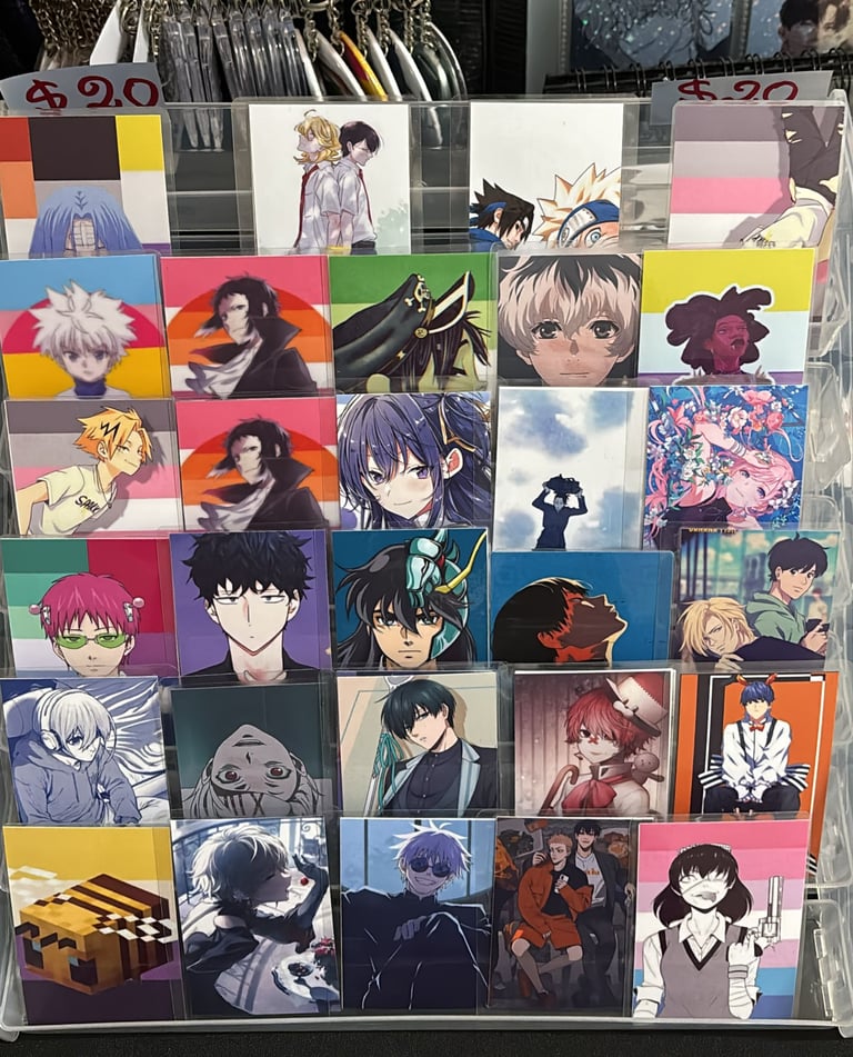Tarjetas o photocards de personajes de anime