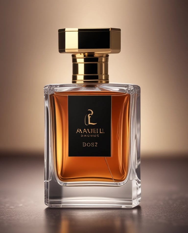 A sleek, minimalist perfume bottle for men on a clean white background