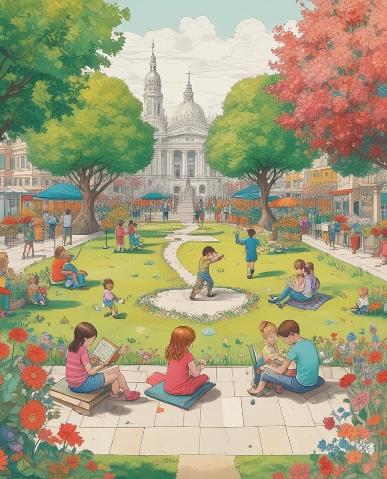 A person is holding a smartphone in their hands, navigating an online library or e-book application with blurred bookshelves in the background, giving a sense of depth and focus on the technology.