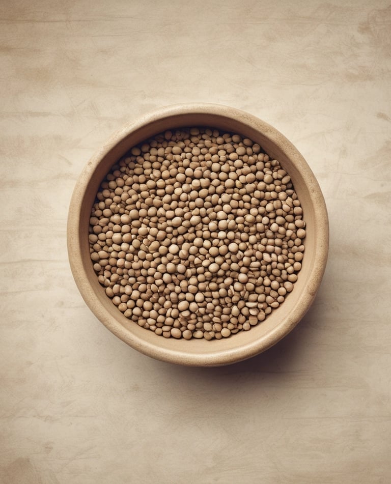 Freshly ground spices spilling from a rustic sack