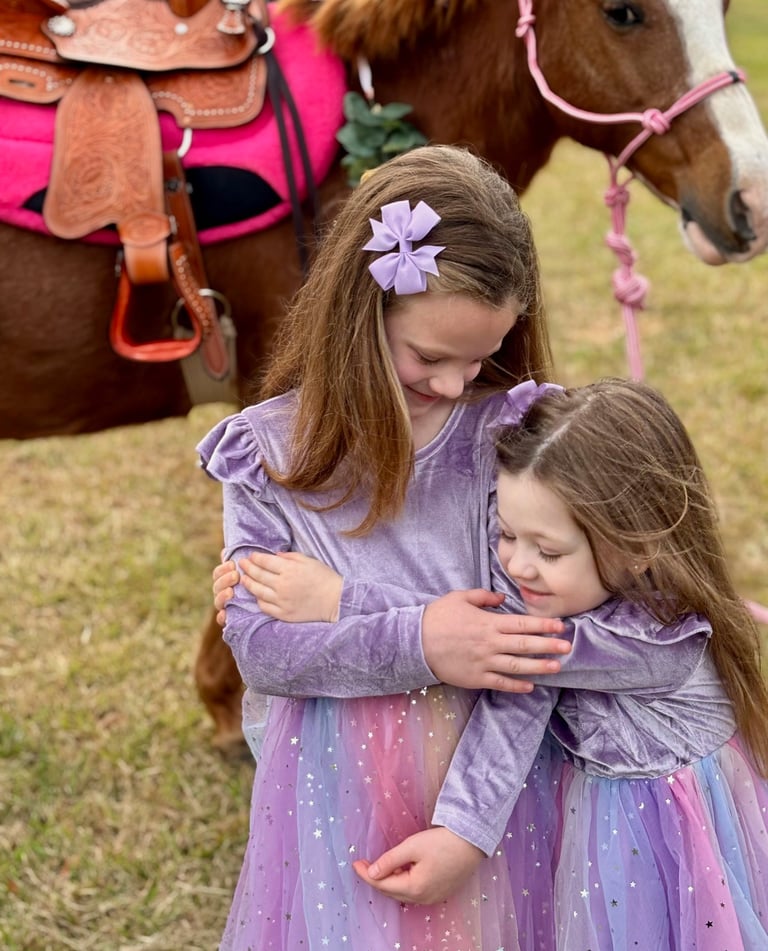 Princesses are all smiles after riding Unicorn Snickers