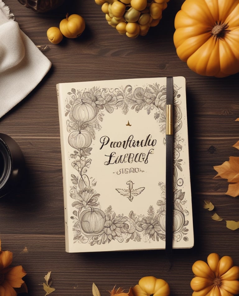 An arrangement of cozy autumn-themed items features a lit candle labeled 'Care Makes' placed on a book, surrounded by dried daisies in a rustic brown bottle and a white dotted teacup. Brown knitted fabric, dried leaves, and a soft fur surface contribute to a warm and inviting atmosphere.