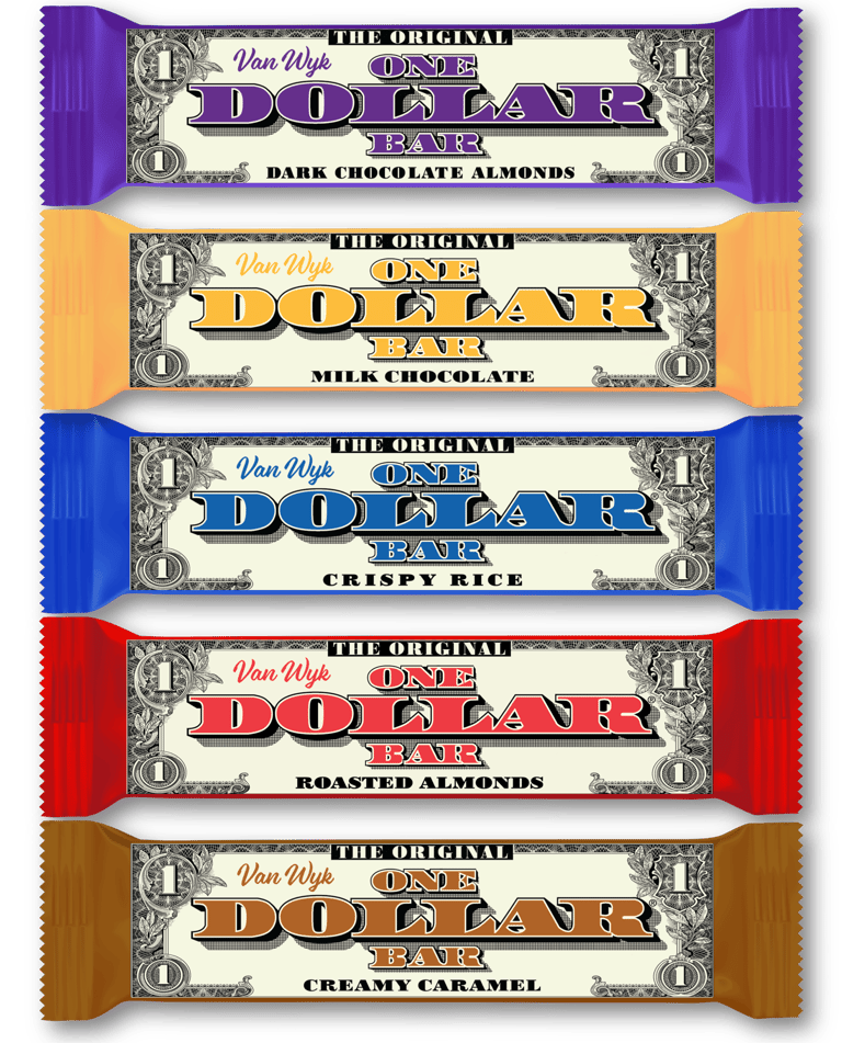 a variety of candy bars with different flavors