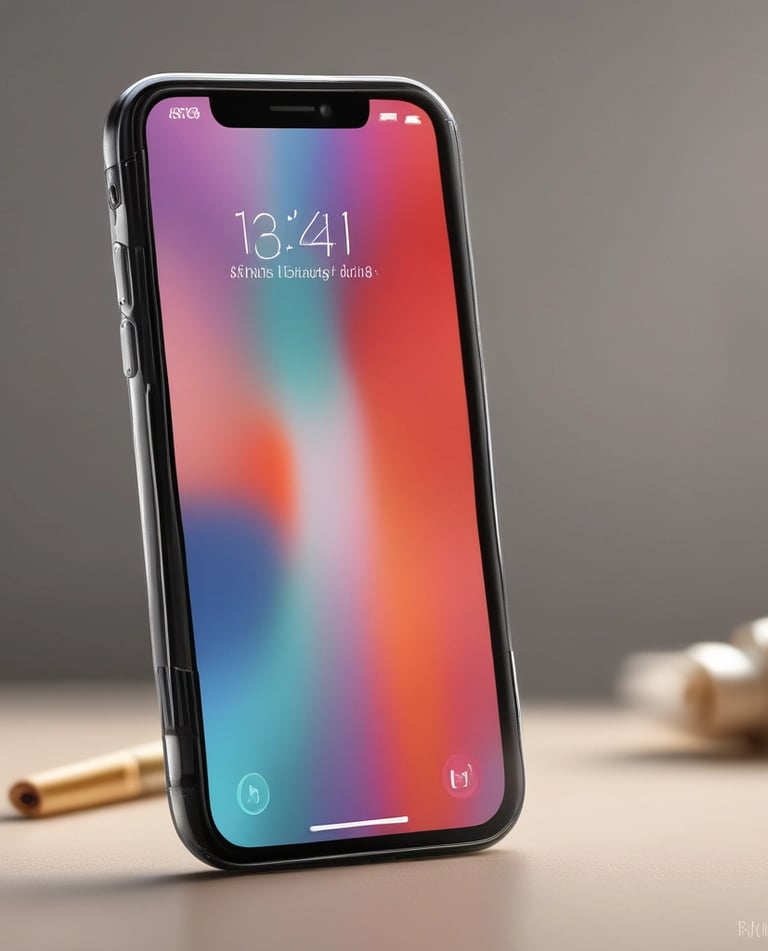 a cell phone with a bullet bullet on the screen