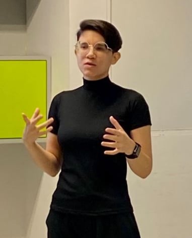 person giving speech